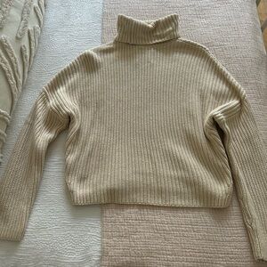 Abercrombie & Fitch Beige Cowl Neck Sweater